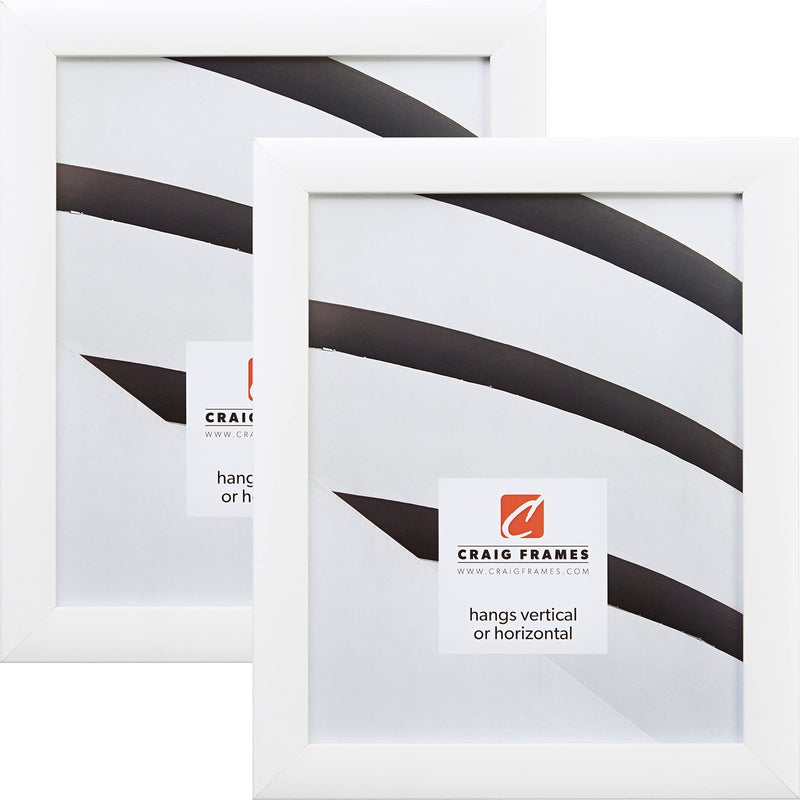 Craig Frames 23247812 22 x 28 Inch Picture Frame, White, Set of 2 - Image 1